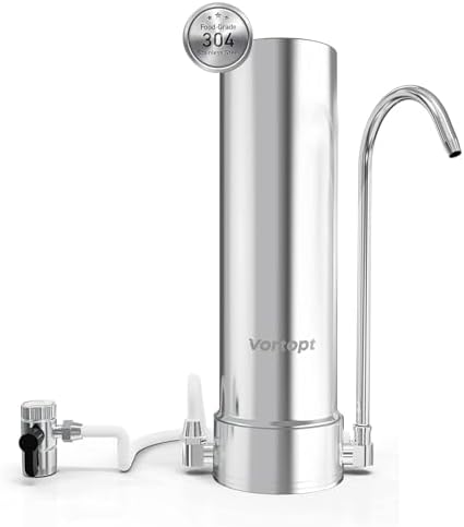 Vortopt F7 Countertop Water Filter System, Rapid Flow, 5 - Stage Filtration by Vortopt