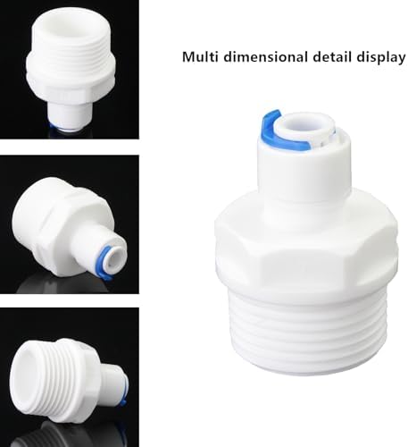 LYMLHVTG 3/4"Male Elbow to 3/8" Push Fit Adapter for RO Filter, 3 Pack - Image 3