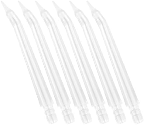 LIFKOME 6pcs Dental Irrigator Replacement Heads for Oral Irrigator and Teeth Cleaning Appliances, Plastic Material with Easy Installation and Universal Compatibility, Compact by LIFKOME