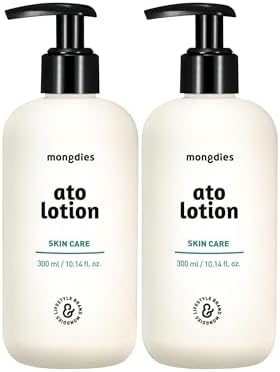 Mongdies Baby Ato Lotion | Vegan Daily Moisturizer for Newborns & Kids | 6-Layer Ceramide & Mineral-Rich Glacier Water | pH Balanced, Non-Greasy Relief for Sensitive Skin | 10.14 fl. oz | 2 Pack by Mongdies