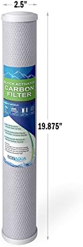 Standard Whole House Coconut Shell Carbon Block 5 Micron Water Filter 20” x 2.5” Fits 20” x 2.5” Housings. Remove Chlorine and Bad Odor. Compatible with C1-20, HX-CB-25-2010, F3WCB32 Pack of 6 - Image 2