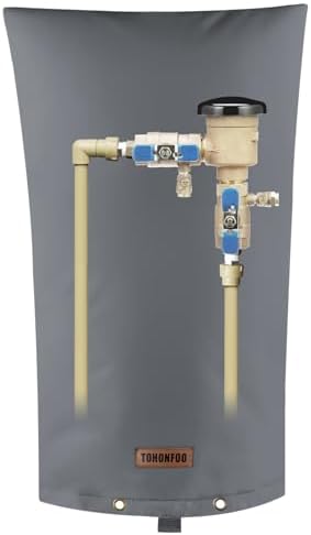 TOHONFOO Backflow Preventer Cover, Pipe Freeze Insulation, 14" Wx26 H, Grey by TOHONFOO