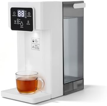 1500W Instant Hot Water Dispenser, 3L/0.79gal Instant Hot Water Dispenser Filter, Desktop Electric Water Dispenser w/Smart Touch Screen&Child Lock for Office, Bedroom, Kitchen, ALW-HT18, White by Unknown