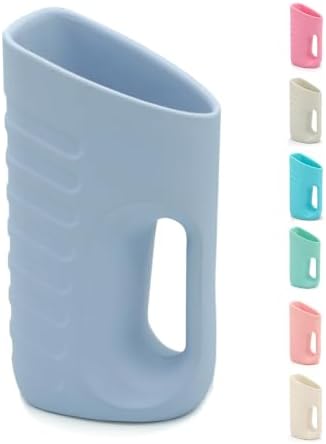 Babylush Baby Bath Rinse Cup & Rinser – 1000ml Soft EVA, 0.3lb Lightweight, BPA-Free Bath Water Pourer, Baby Bath Pitcher, Shower Cup for Kids (Light Blue) by Babylush