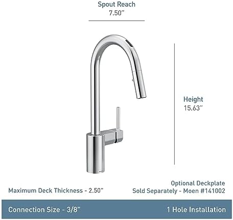 Moen 7565EVBLS Align Smart Faucet Touchless Pull Down Sprayer Kitchen Faucet with Voice Control and Power Boost, Spot Resist Black Stainless - Image 5