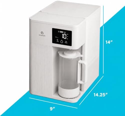 Avalon Countertop Reverse Osmosis Water Dispenser with Pitcher, 4 Stage Filtration, Digital Display, TDS Level, Filter Indicator, Self Cleaning, White - Image 2