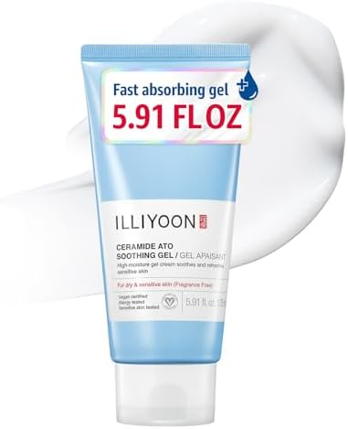 Illiyoon Ceramide Ato Soothing Gel - Vegan Facial Moisturizer for All Skin types, 5.9 Fl Oz (175ml) by ILLIYOON