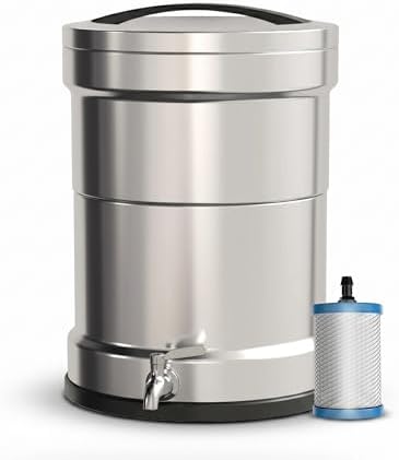 Patriot Pure Ultimate Countertop Water Filter System | NSF Certified 42, 53 & 401 | Removes 99.9% Lead, Arsenic & 200+ Contaminants | Gravity-Fed, No Plumbing | 2.25 Gal by 4Patriots