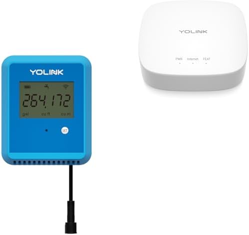 YoLink FlowSmart Water Meter Monitor Kit: 1-Pack + Hub by YoLink