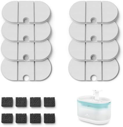 PETLIBRO 8 Packs Replacement Filters for Capsule Cat Water Fountain PLWF002, 4 Months Set of Replacement Filters for Ultra Quiet Pet Water Fountain by Unknown