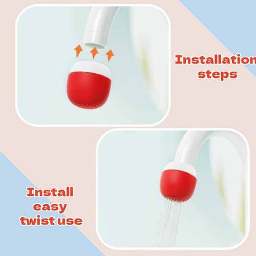 2Pcs Small Mushroom Faucet Filter Portable Bathroom Faucet Sink Water Filter Travel for Kitchen and Bathroom Sink Easy Install Purification - Image 3