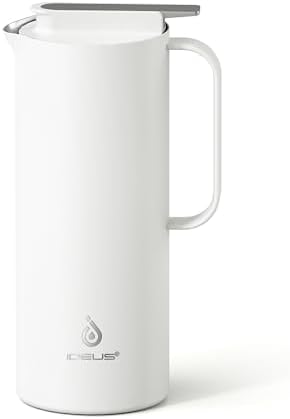 Ideus Thermal Coffee Carafe 50oz, Beverage Dispenser White by IDEUS