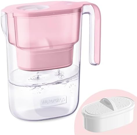 Waterdrop PT-05P Water Filter Pitcher, 7-Cup Capacity, NSF Certified, Pink by Waterdrop
