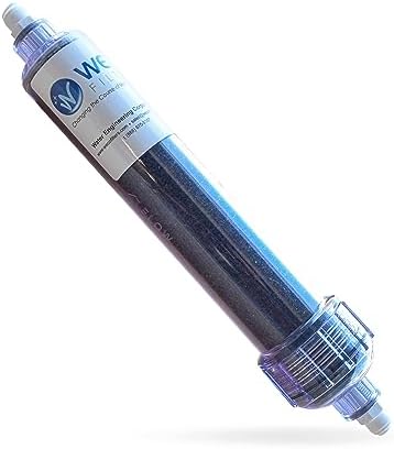 WECO Inline Color Changing Deionizing Mixed Resin for Pure and Spotless Water - High Purity Mixed Bed Resin (DI) 2 X 10 Inch Cartridge (1/4 Inch Quick Connect) by WECOFilters