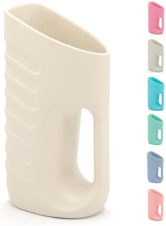 Babylush Baby Bath Rinse Cup & Rinser – 1000ml Soft EVA, 0.3lb Lightweight, BPA-Free Bath Water Pourer, Baby Bath Pitcher, Shower Cup for Kids (Beige) by Babylush