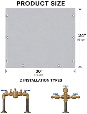 Backflow Preventer Cover,Multi-Opening Valve Freeze Protector,30'W x 24''H - Image 2