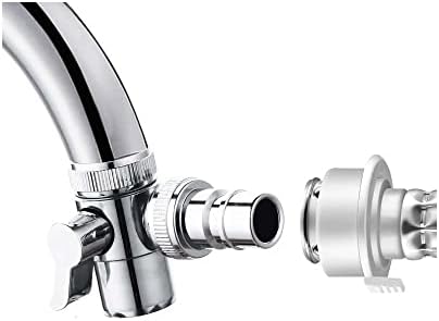 Faucet Sprayer Attachment Female M22x 1 Thread x Male 1/2" Thread Faucet Splitter Washing Machine Hose Adapter (Connect with 1/2" Hose, Faucet Diverter Valve for Washing Machine) - Image 5