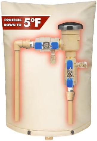 SUNICO Sprinkler Covers for Outside Valve-5°F,Winter Insulate,22x34in,Beige by Unknown