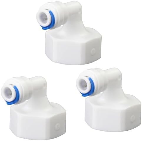 LYMLHVTG 3/4"Female Elbow 1/4" Push Fit Adapter for RO Filter, 3 Pack by Unknown