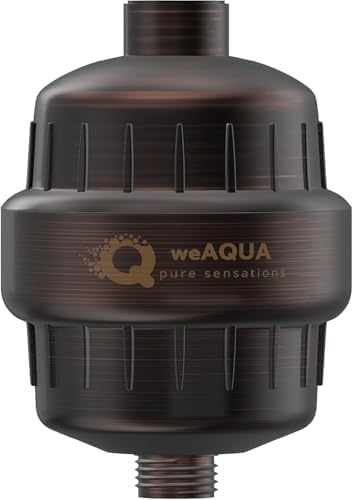 weAQUA Heavy Duty Shower Filter for Hard Water, Chlorine, Heavy Metals by weAQUA