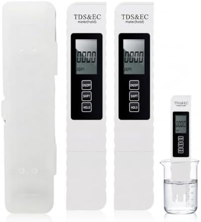 2026 All-New 4 in 1 Digital Water Tester, TDS Meter Digital Water Tester Accurate and Reliable TDS EC & Temperature(°C/°F) Meter, 0-9990PPM Water Tester for Drinking Water Aquariums Swimming Pool (2) by AULCTR