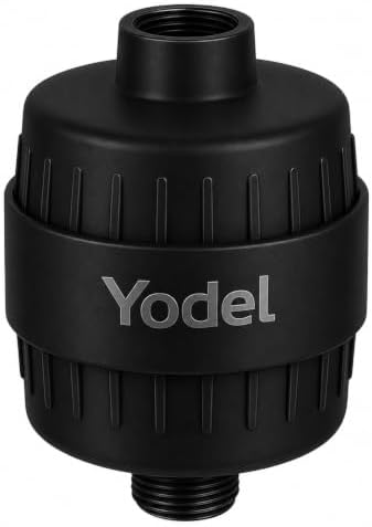 Yodel Shower Filter Matte Black - Shower Head Filter for Hard Water - Water Softener to Remove Chlorine and Fluoride,Improve Hair and Skin Condition by Yodel