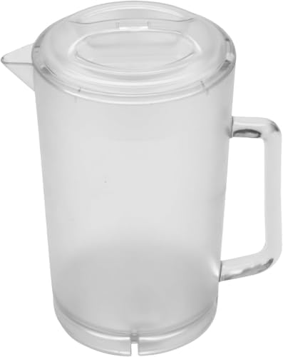 G.E.T. P-3064-1-CL-EC BPA-Free Textured Scratch-Resistant Plastic Pitcher with Lid, 2 Quart (64 Ounce), Clear (Pack of 12) by Unknown