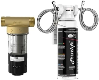 Frizzlife Under Sink Water Filter & Whole House Pre-Filter | NSF/ANSI 53&42 Certified 0.5 Micron Undersink Filter + 40/100 Micron Spin Down Sediment Filter for City/Well Water by FRIZZLIFE