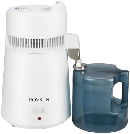 ROVSUN【Upgraded】 1.6 Gallon/6L Countertop Water Distiller with Flame-Retardant Material & BPA-Free Container, Home Distilled Water Machine Maker Distilling Water Purifier, Stainless Steel Interior by ROVSUN