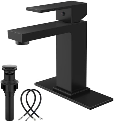 Midanya Bathroom Faucets 1 Hole Single Handle,Matte Black by Midanya