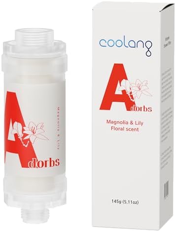 Universal Vita C Shower Filter: Unveil Radiant Skin & Hair with K-Beauty Secrets (Adorbs-Magnolia & Lily) by COOLANG