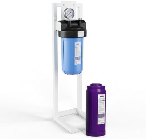 Crystal Quest Compact Whole House Water Filter, Smart Series (3-6 GPM | 1-2 People) - with Stand by CrystalQuest