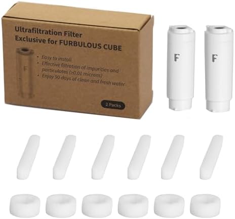 FURBULOUS Cube Ultrafiltration Filter (2 packs) + FURBULOUS Cube Sponge Filters (6 sets) by FURBULOUS