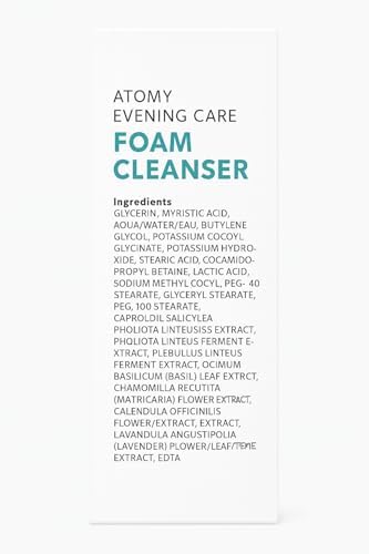A.T.O.M.Y Evening Care Foam Cleanser, Moisturizing Face Wash with Natural Extracts, 5.1 Fl Oz - Image 2