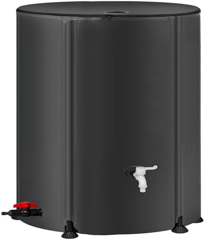 Collapsible Rain Barrel Water Storage Containers-105 Gallon Portable Rainwater Collect System Water Tank to Collect Rainwater from Gutter Downspout Water Catcher with Spigots,Filter＆Overflow Kits by Unknown