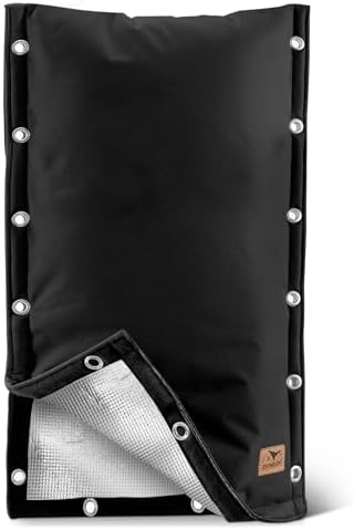 Backflow Preventer Insulation Cover - 3 Way Opening Pipe Insulation Cover for Irrigation Valve, Sprinkler Cover for Outside - Winter Freeze Protection Backflow Cover - 18" W x 34" H, Black by DEMEDO