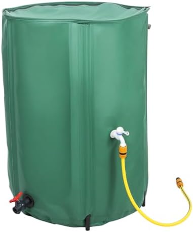 Rain Barrel 100 Gal, Collapsible Rain Collection Barrel, Water Storage Tank by Unknown