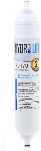 Hydro Life 52101 HL-170 QC Under Counter Replacement Filter , White by Camco