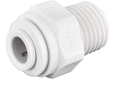 John Guest 1/4 Inch OD x 1/8 Inch NPT Male Connector, Push to Connect Plastic Plumbing Fitting, PP010821WP by JohnGuest