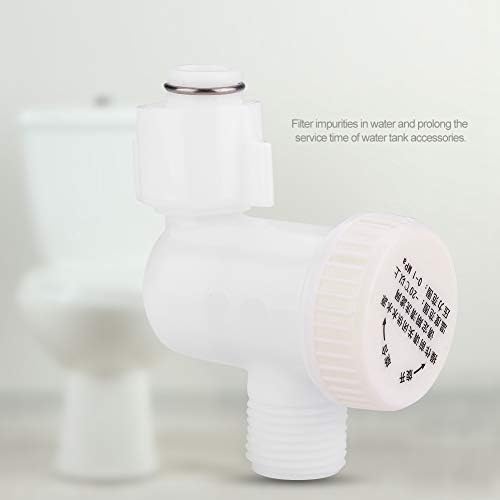 AUNMAS Toilet Fill Valve G1/2 Male Thread with Sealing Pad Stainless Steel Mesh Filter Quick Simple Installation Universal Toilet Inlet Valve Replacement Kit for Bathroom Faucet Accessory - Image 5