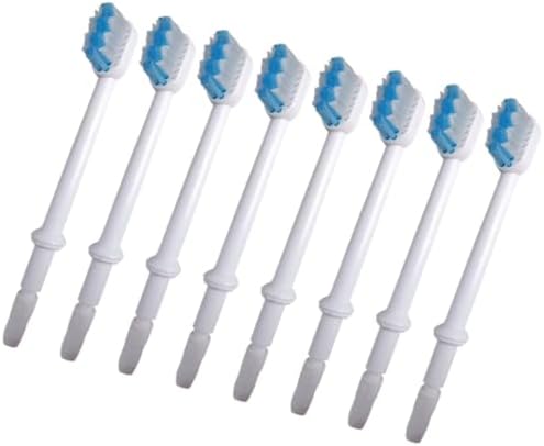 8pcs Replacement Brush Heads for Oral Irrigator, ABS White - Image 4