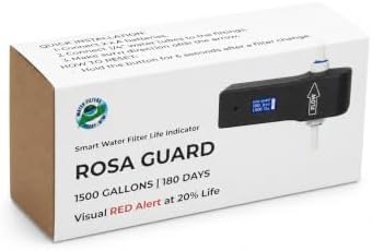 ROSA GUARD Smart Water Filter Life Indicator - Universal Digital Flow Meter (1500 Gallons) & 180-Day Timer - WCL-6000 Monitor with Red LED Alert - 1/4” Quick Connect - Heavy Duty - Image 3