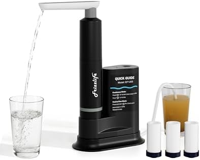 Frizzlife Electric Portable Water Filter for Camping & Emergency, Black by FRIZZLIFE