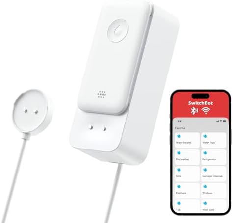 SwitchBot WiFi Water Leak Detector for Home, Water Leak Sensor, 1m Cable by SwitchBot