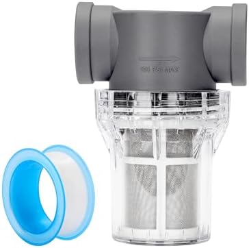 1'' Female NPT in-Line Strainer - Garden Hose Filter for High Pressure Washer, Sediment Filter with 60 Mesh Stainless Steel Screen (1'' 60 Mesh) by YMYP