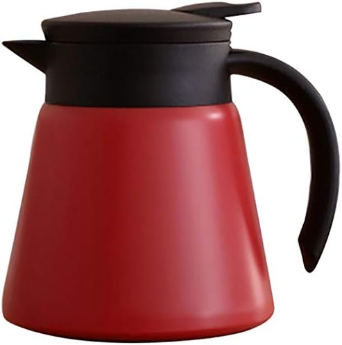 Thermal Coffee Carafe Tea Pot 20 Oz Stainless Steel Insulation Pot Double Wall Vacuum Insulated Coffee Water & Beverage Dispenser (Red) by Goeielewe