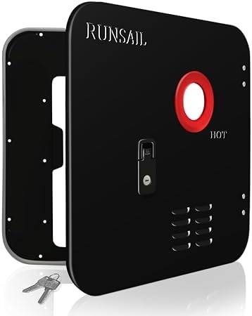 RUNSAIL® RV Tankless Water Heater Door,18 x 18 Inches Black Door Kit, Only Suitable for RUNSAIL RV Doorless Water Heater by RUNSAIL
