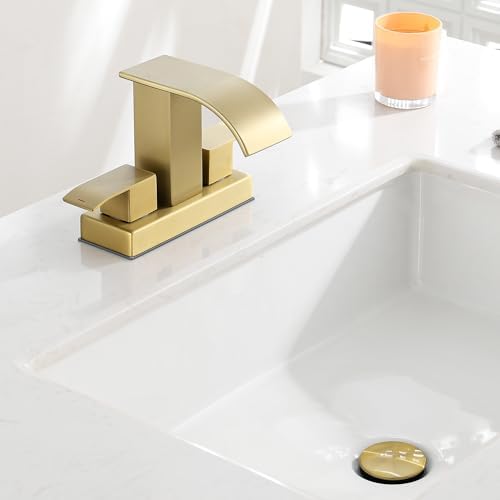 TIORIY Bathroom Sink Stopper Without Overflow, Sink Drain Brushed Gold - Image 4