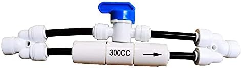 YZM Reverse Osmosis RO Flush Kit Valve for 300CC,50Gallon RO System Flow Restrictor, 1/4" Tube OD Ports. by YZMSZ