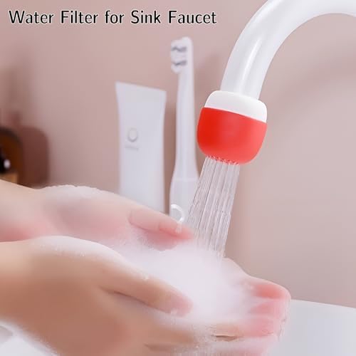 2 Pack Mushroom Shaped Faucet Water Filter–Portable & Travel Friendly Water Faucet Filter for Kitchen & Bathroom Sink, 6-Stage Filtration, Easy Install, Skin-Friendly Purification - Image 2